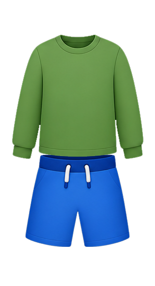 Long sleeve + shorts